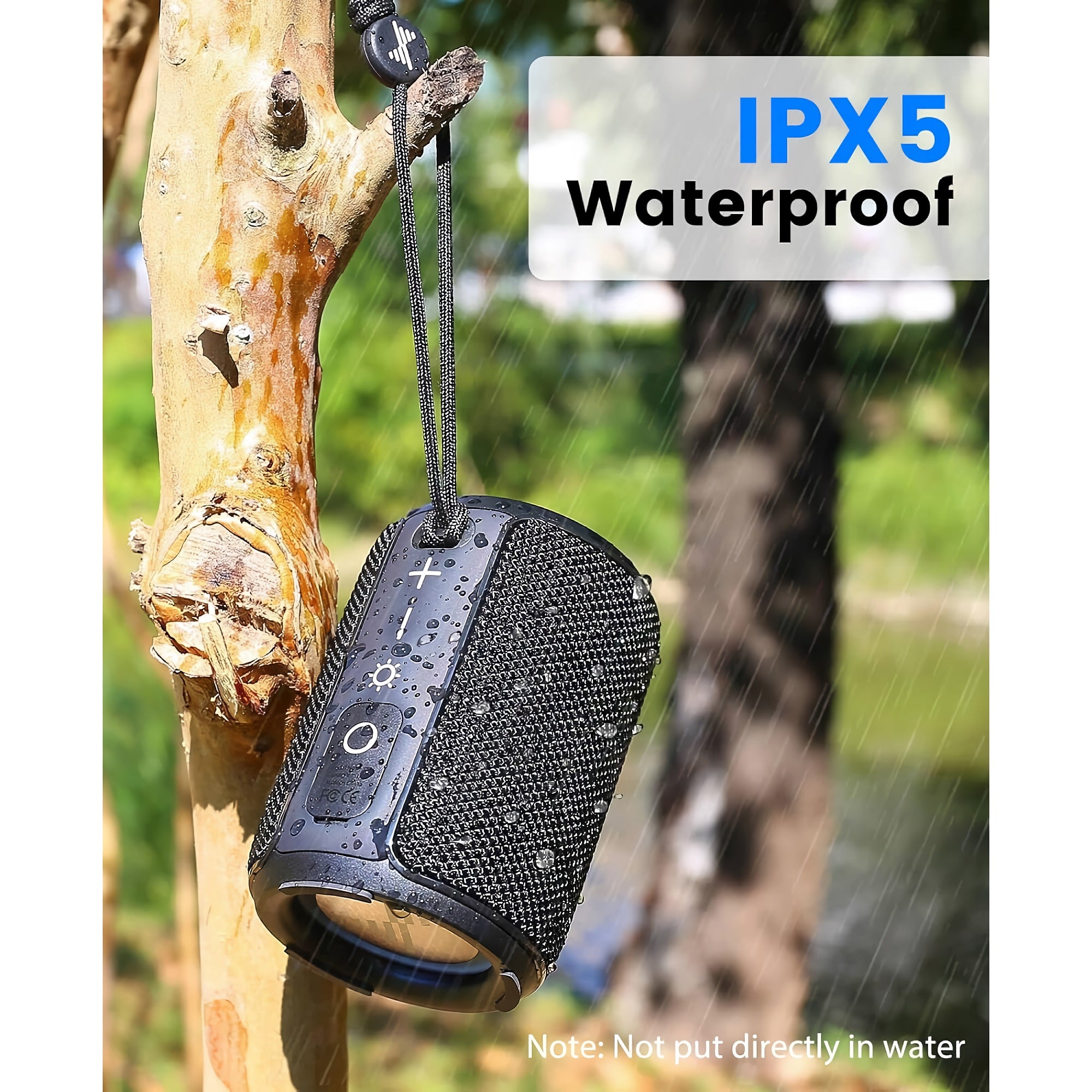 F20 RGB LED Wireless Speaker, Portable Blueooth Speaker with TWS, IPX5 Waterproof, LED Lights, TF Card Slot for Home, Travel, Parties, Beach (Black) F20 RGB LED Wireless Speaker, Portable Blueooth Speaker with TWS, IPX5 Waterproof, LED Lights, TF Card Slot for Home, Travel, Parties, Beach (Black)